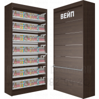 Шкаф семиуровневый складные дверки для торговли вейпом
