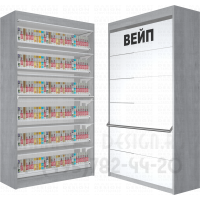 Шкаф шестиуровневый складные дверки для вейпа для размещения в магазин
