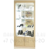 Шкаф витрина с подсветкой в боковых стойках