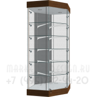 Шкаф витрина внутренний угол с регулировкой полок по высоте