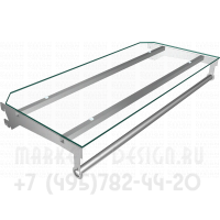 Стеклянная полка для мебели одежды