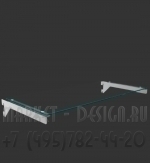 Стеклянная полка для торгового стеллажа