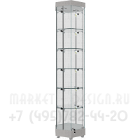 Стеклянная шестигранная витрина для магазина