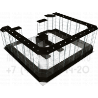 Стеклянная торговая мебель для кожгалантереи