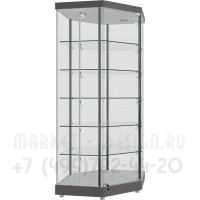Стеклянная угловая витрина