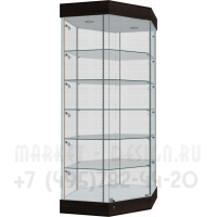 Стеклянная витрина внутренний угол для кондитерского магазина