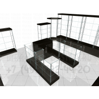 Стеклянное торговое оборудование для кожгалантереи