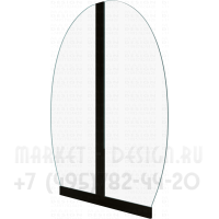 Стеклянные боковины для островного стеллажа