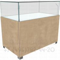 Стеклянный демонстрационный прилавок из фанеры