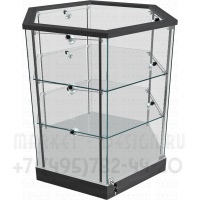 Стеклянный прилавок шестигранник