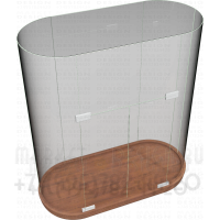 Стеклянный овальный павильон для знамен