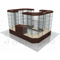 Стеклянный павильон для проф косметики 