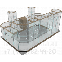 Стеклянный торговый павильон для тц