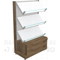 Стеллаж односторонний для кондитерских изделий с наклонными полками
