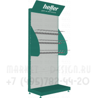 Стеллаж для продажи и демонстрации инструмента Heller