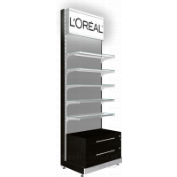 Стеллаж для продажи косметики с lightbox