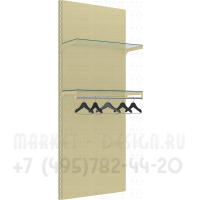Стеллаж настенный для магазина одежды