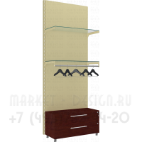 Стеллаж навесной для магазина одежды