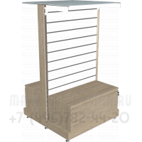 Стеллаж островной с эконом панелью и одинарным ящиком