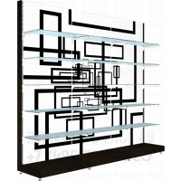 Стеллаж пристенный для парфюмерного магазина