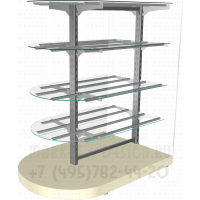 Стеллаж с 4-мя полукруглыми полками