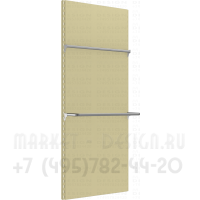Стеллаж  с перфорированными настенными стойками