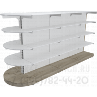 Стеллаж с торцевой стойкой с полукруглыми полками