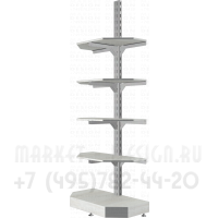 Стеллаж торцевой с полками лдсп для торговли