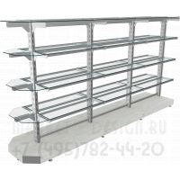 Стеллажи островные без задней стенки для торговли