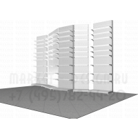 Стеллажи пристенные для цветочного магазина