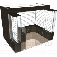 Стеллажи с эконом панелями для бижутерии