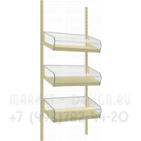 Стеллажи с креплением на стену с  корзинами