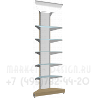 Стеллажи с стеклянными полками для магазинов