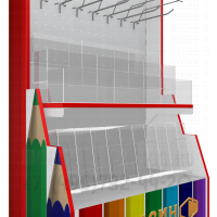 Стойка для продажи карандашей и фломастеров