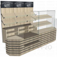 Торговая мебель для павильона в хлебный магазин