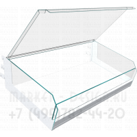 Торговая полка корзина с прозрачной крышкой