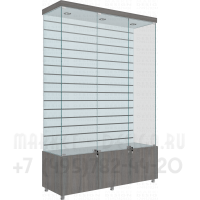Большая витрина прямоугольник задняя стенка экономпанель с тумбой для хранения 