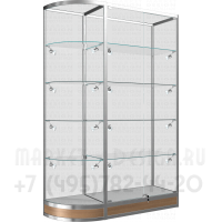 Торговая витрина с полукруглым углом алюминиевый профиль 