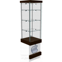 Торговая витрина стеклянная с тумбой для телефонов