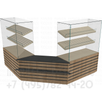 Торговое оборудование для углового павильона по продажи хлеба