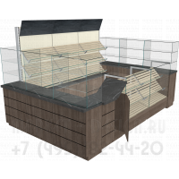 Торговый односторонний павильон для демонстрации хлеба