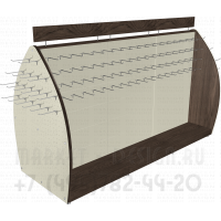 Торговый островной стеллаж с крючками для канцтоваров вместе