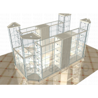 Торговый павильон стеклянный для бижутерии