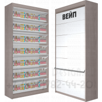 Торговый шкаф семиуровневый складные дверки для вейпа
