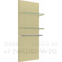 Торговый стеллаж с креплением на стену для одежды