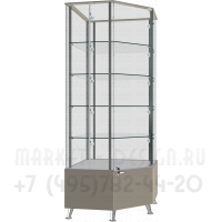 Угловая витрина на тумбе накопителе