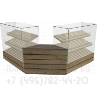Угловой комплект прилавков для торговли выпечкой и хлебом