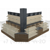 Угловой набор торговой мебели для хлебного павильона