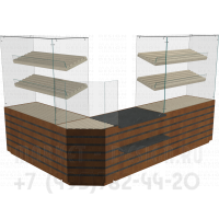 Угловой  набор витрин для хлеба и выпечки