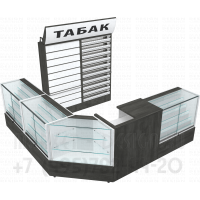 Угловой сигаретный павильон и табачных аксессуаров